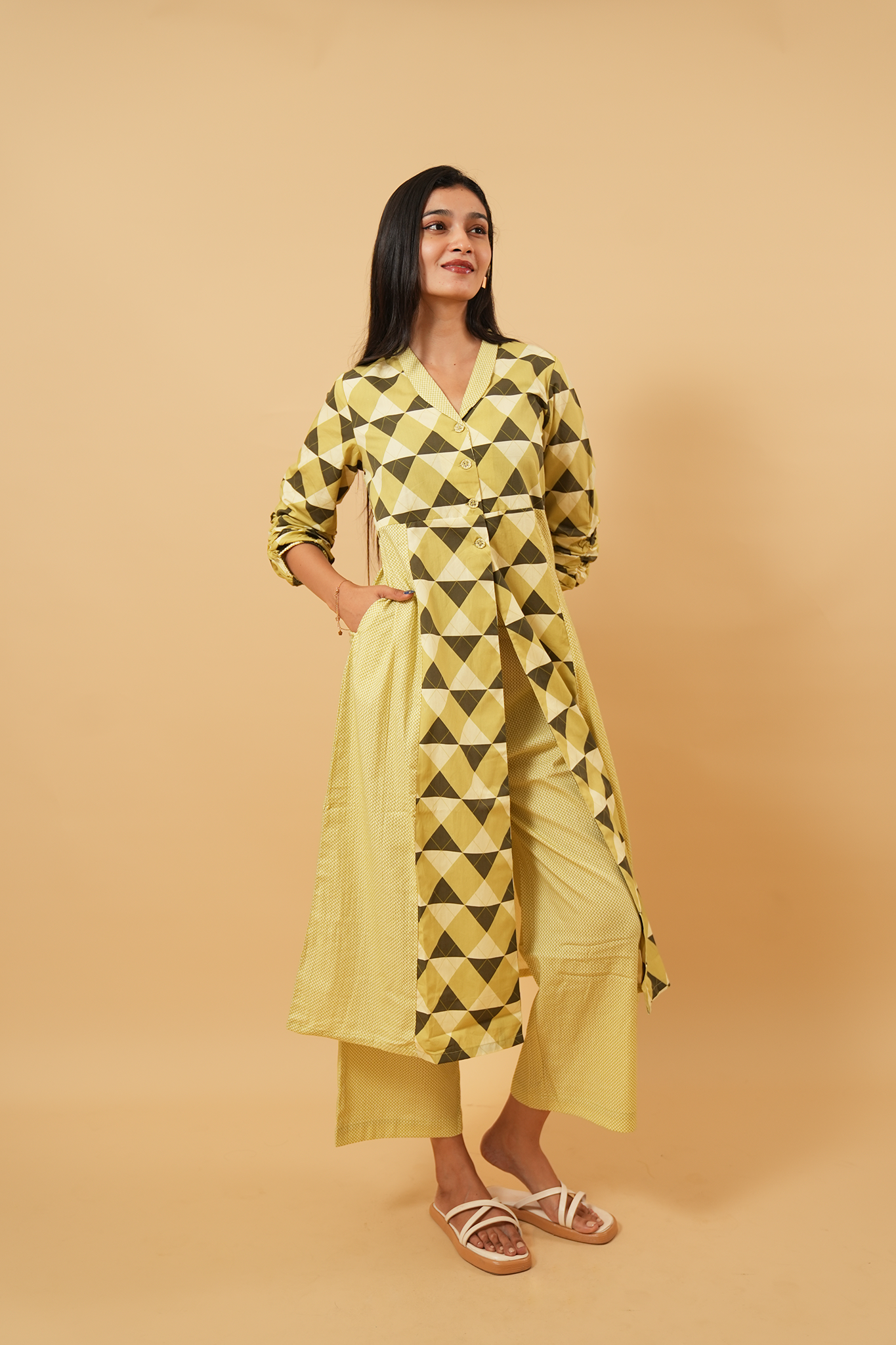 Geo Voyage Trench Co-ord Set