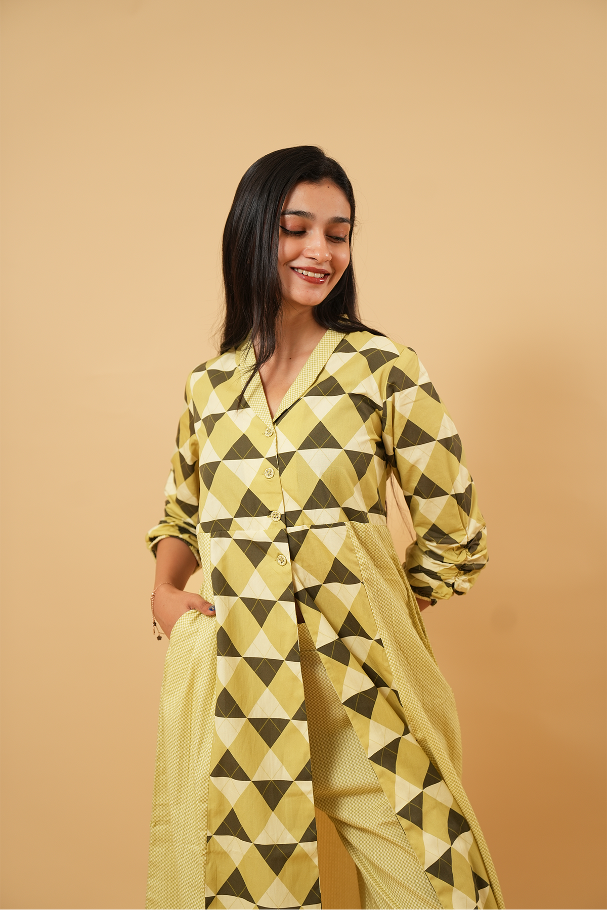 Geo Voyage Trench Co-ord Set