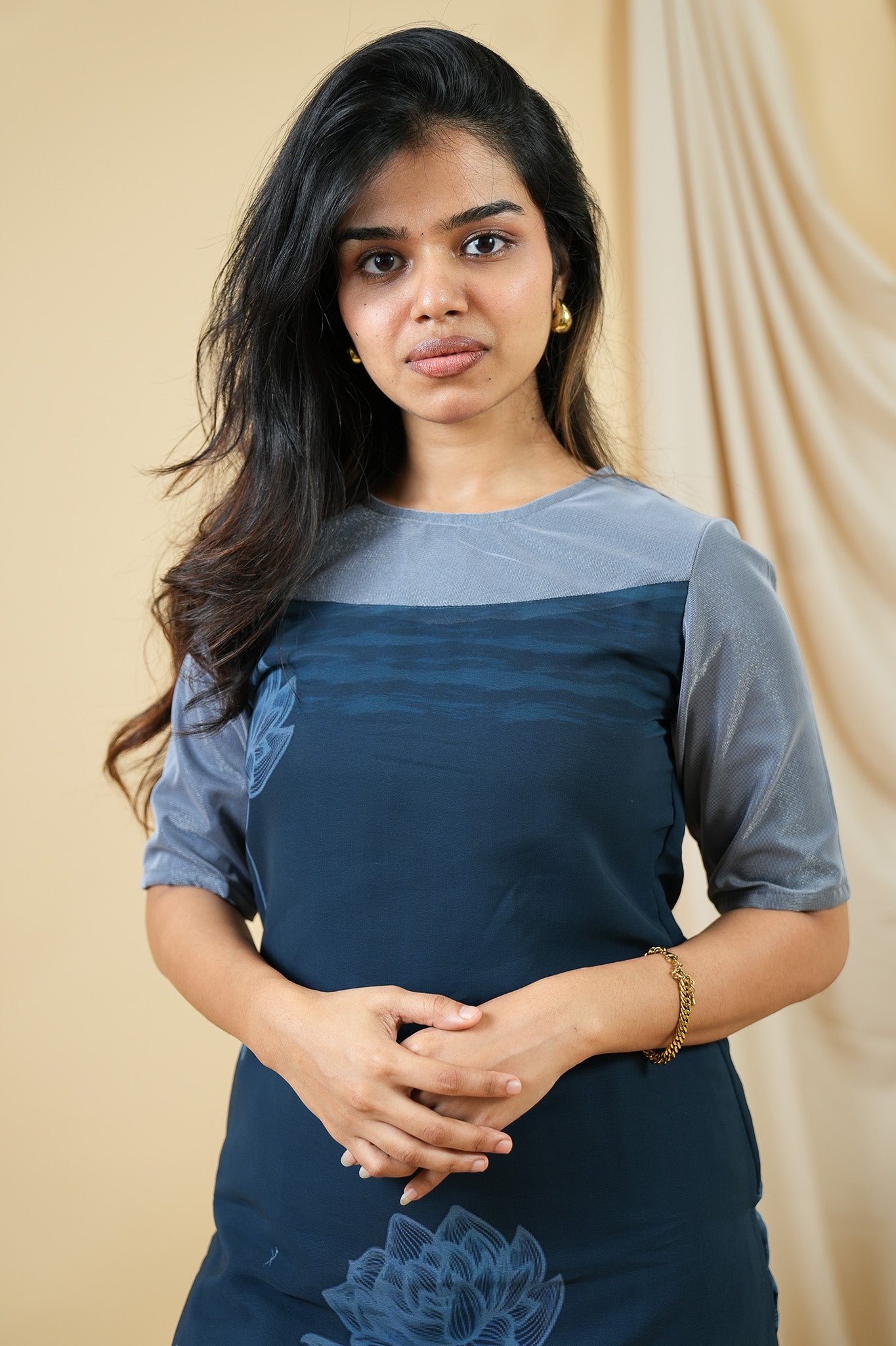 Sheer Bloom Straight Kurti