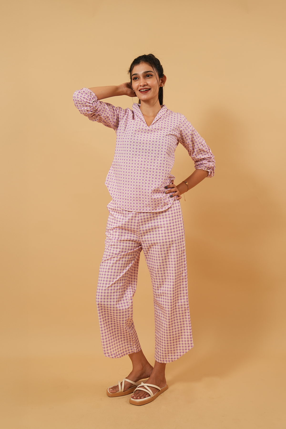 Purple Picnic Crop Co-ord Set