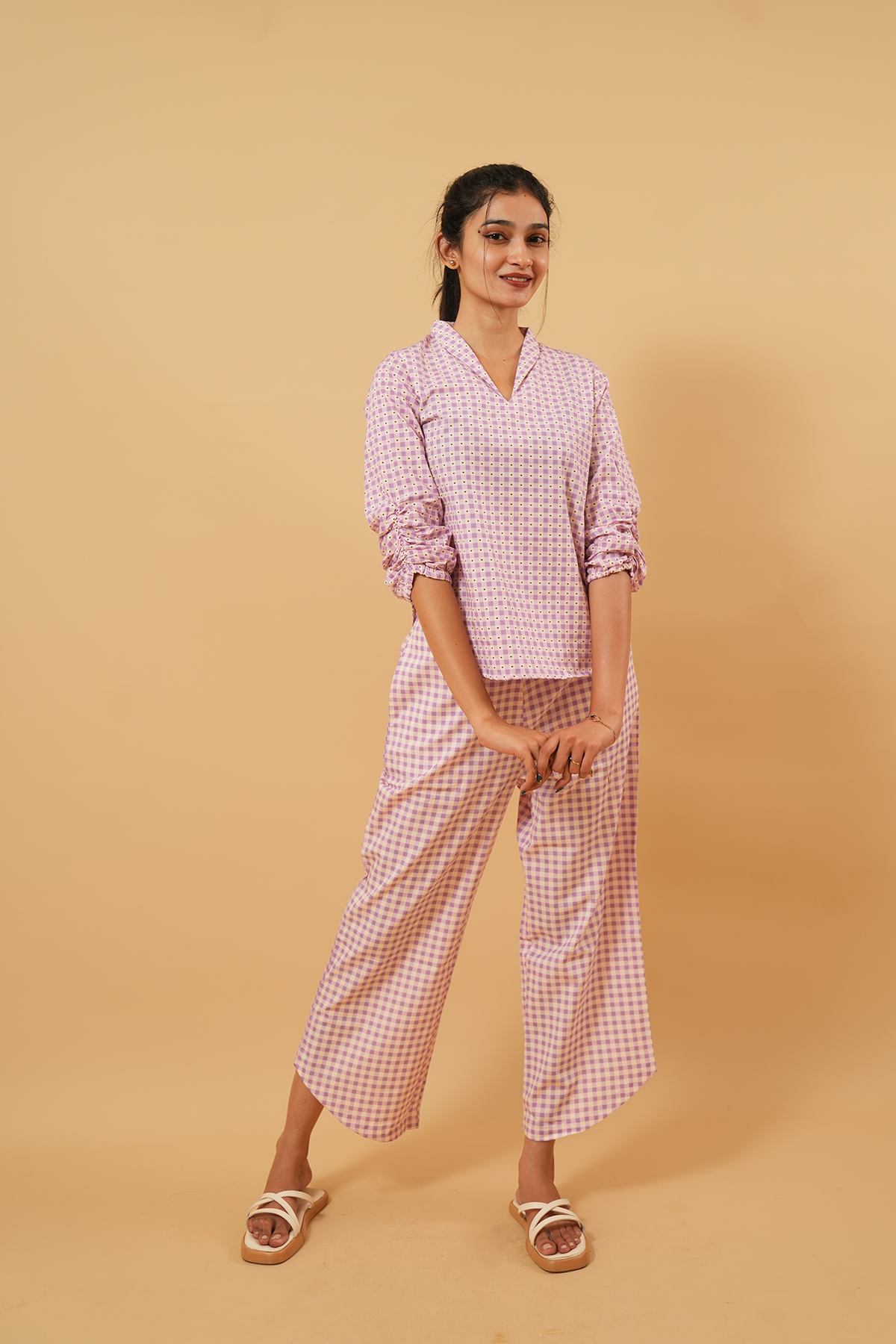Purple Picnic Crop Co-ord Set