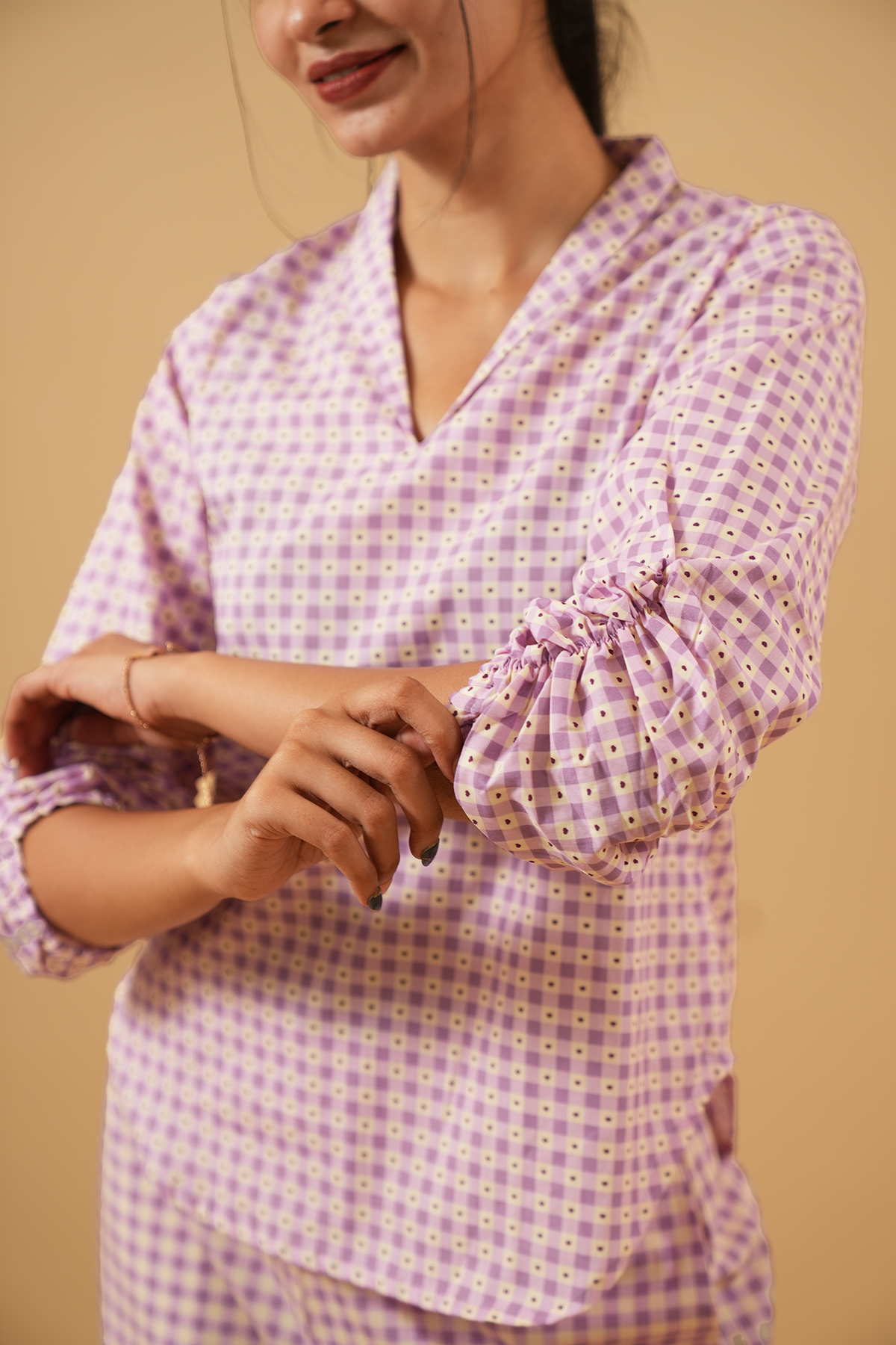 Purple Picnic Crop Co-ord Set