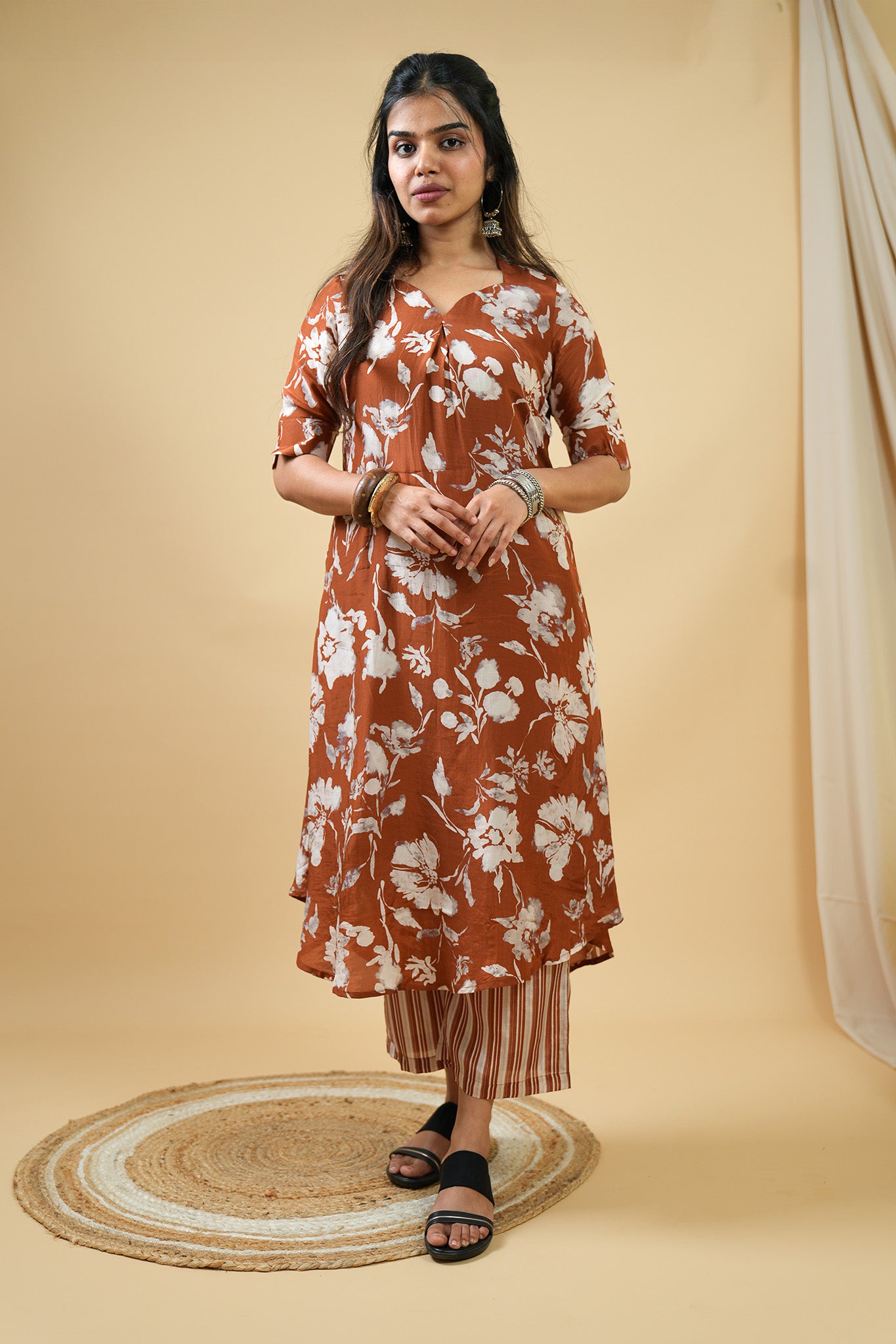 Petal Drift A-Line Kurta Set
