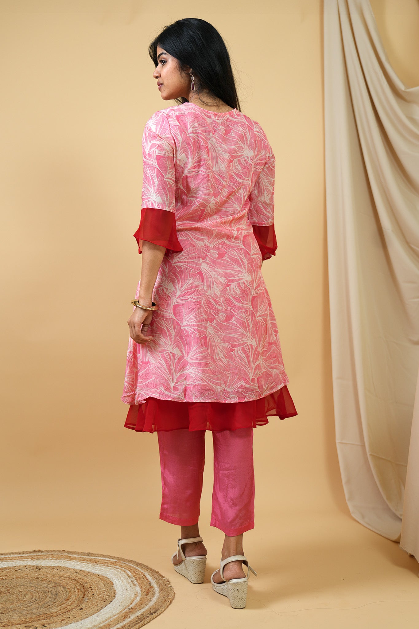 Blush Cascade Kurta Set