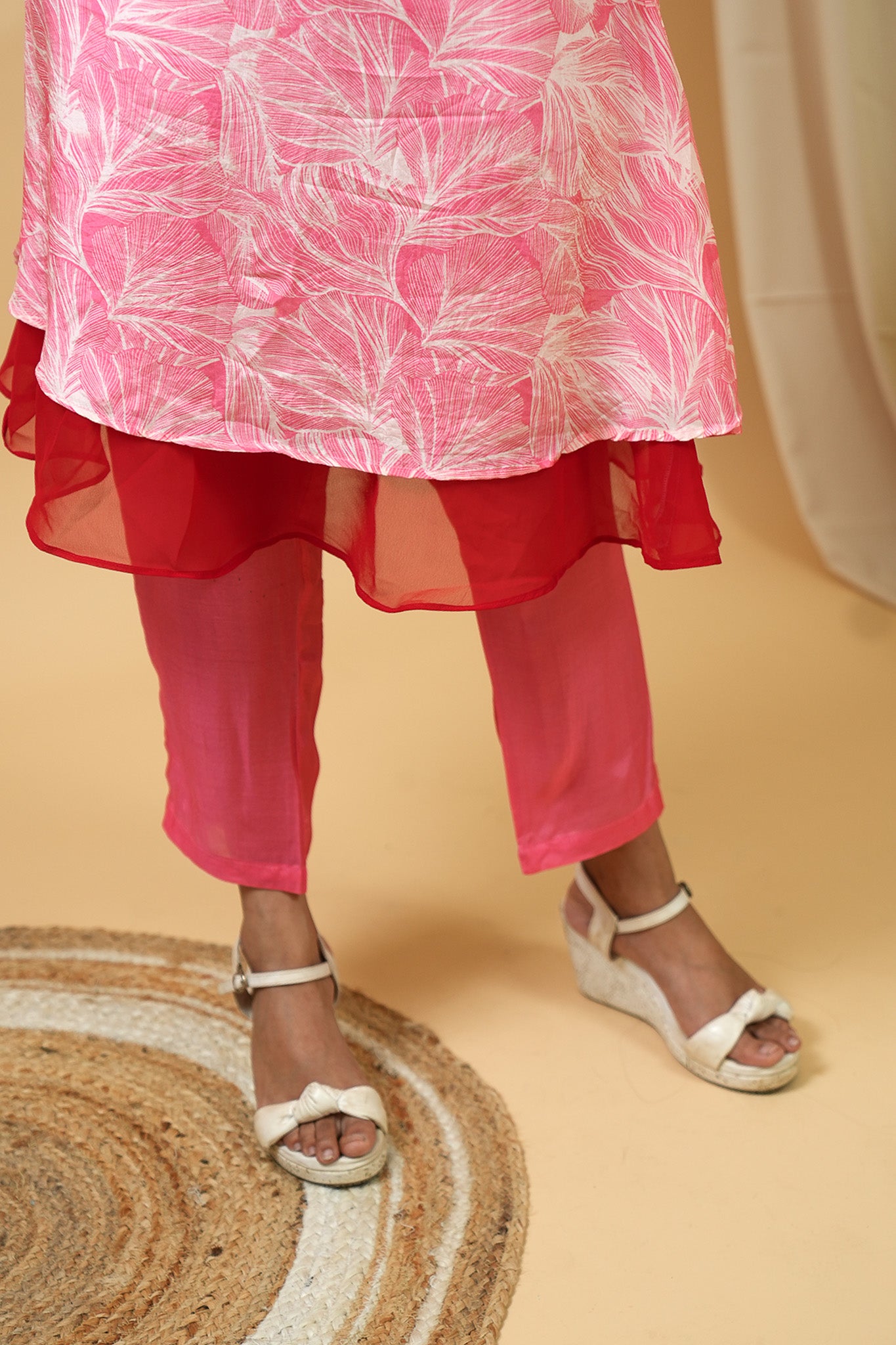 Blush Cascade Kurta Set