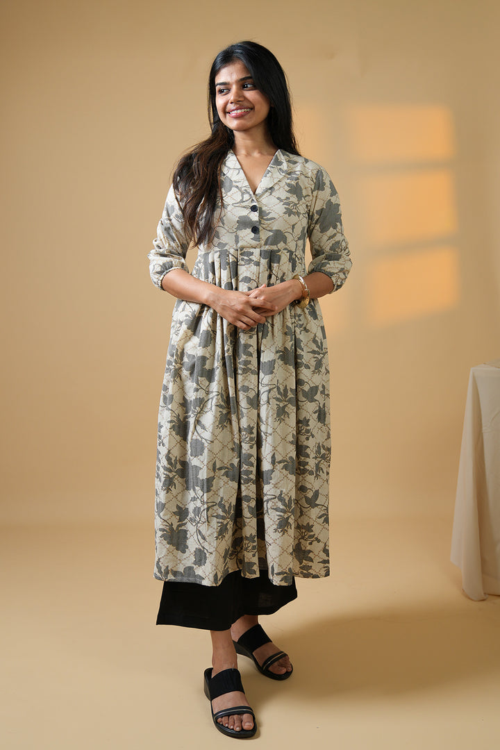 Gathered Stillness in Kurta Set