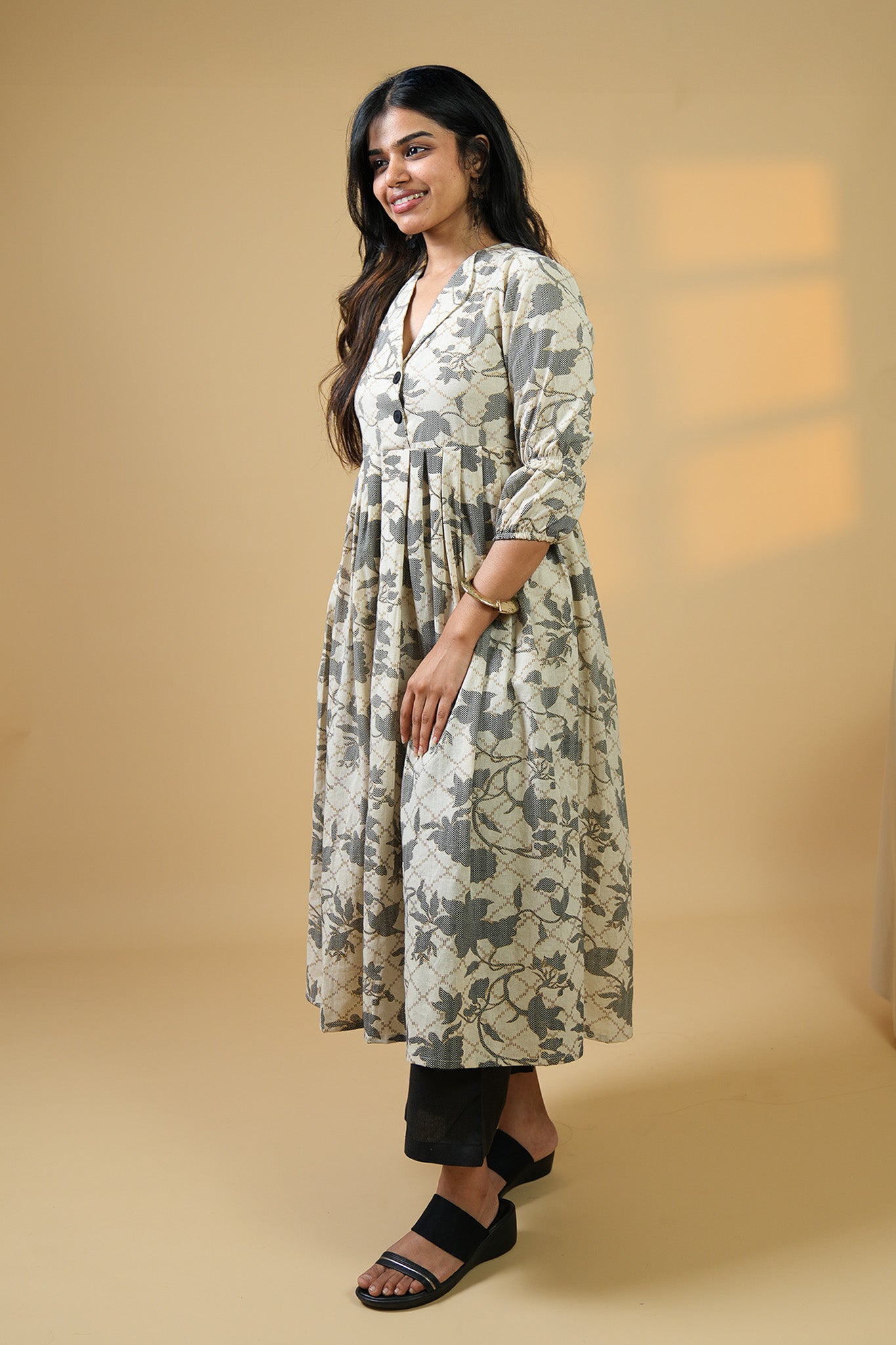 Gathered Stillness in Kurta Set