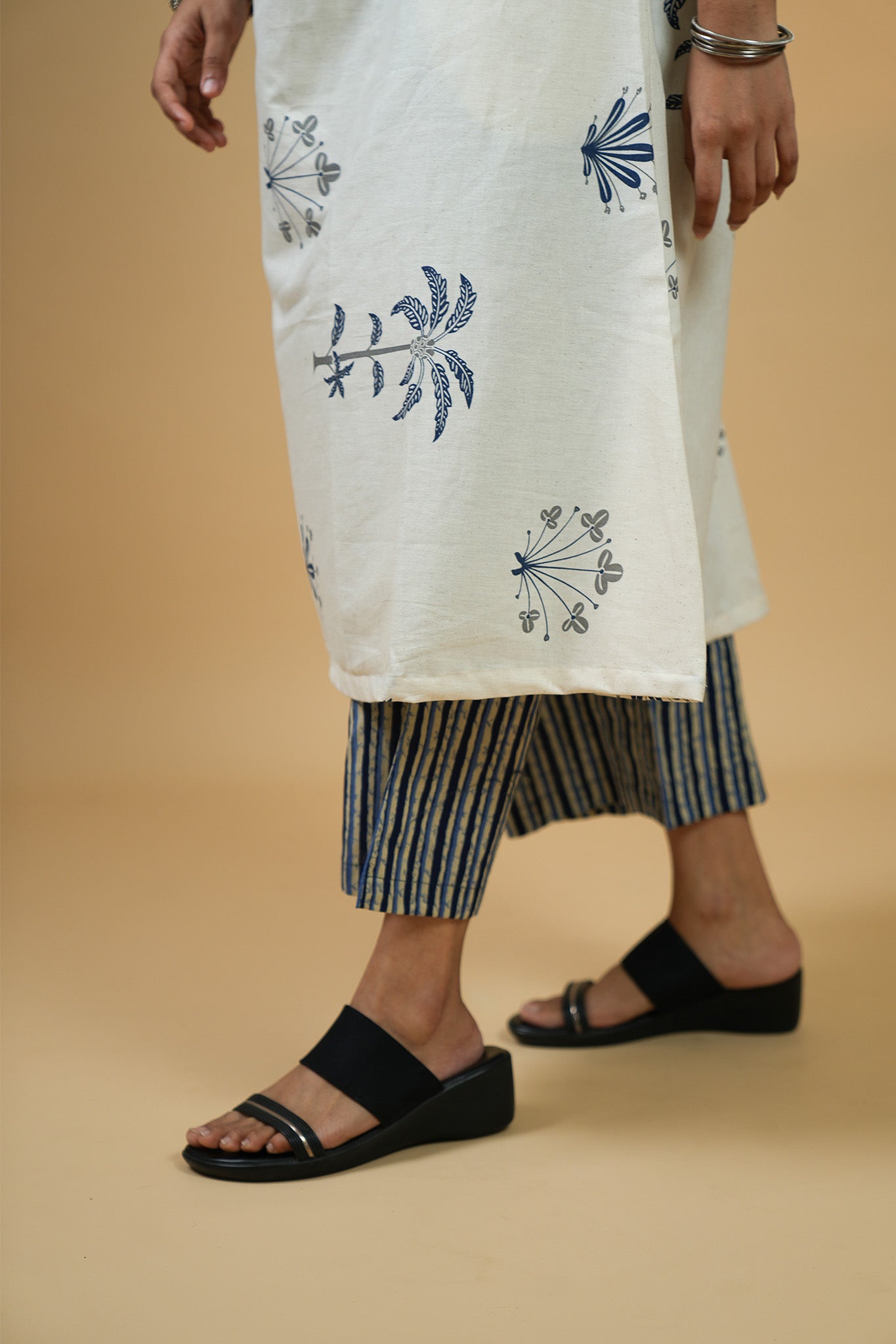 Indigo Whisper Yoke Kurta Set